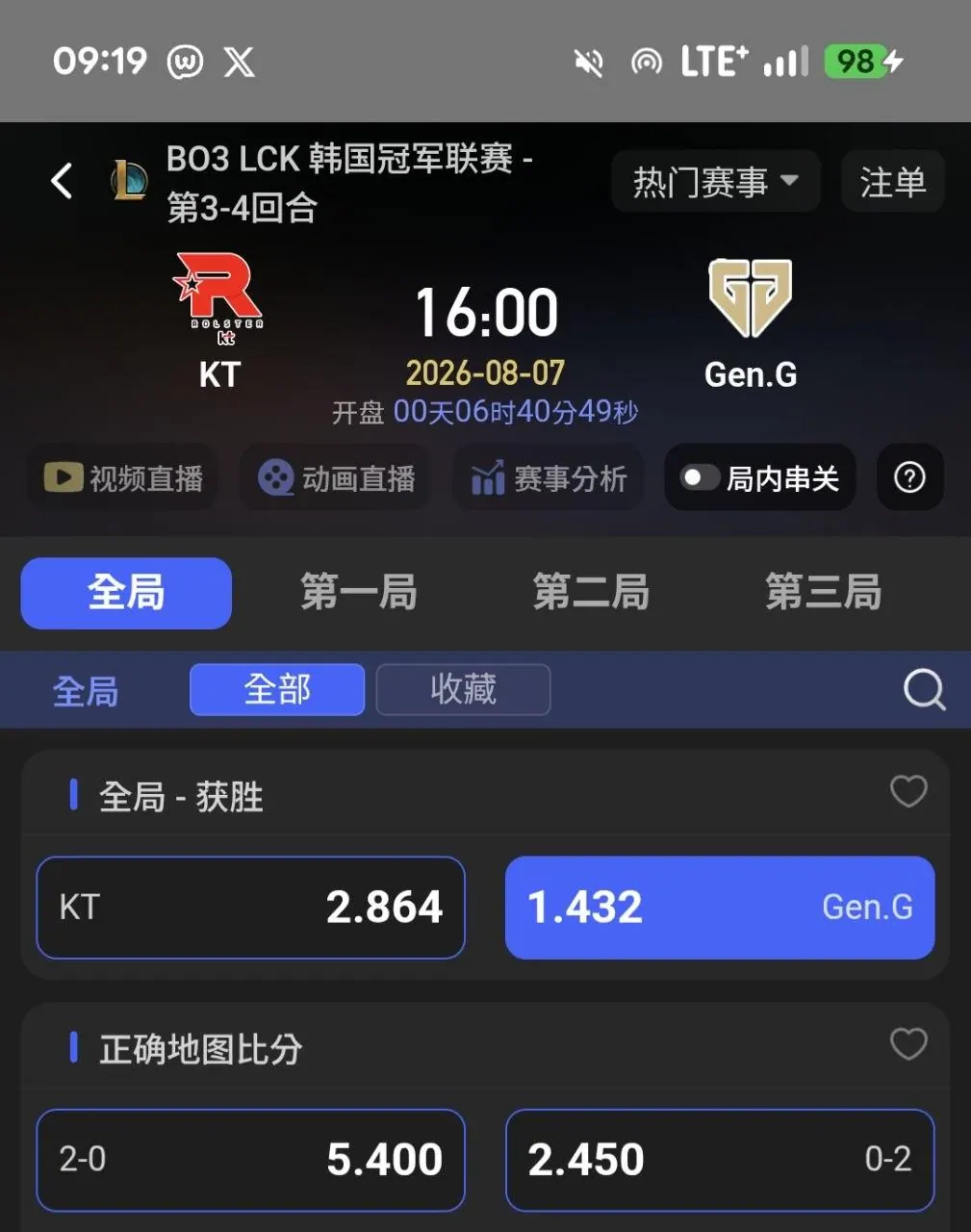 8/7 LOL 賽事分享 (韓國冠軍聯賽) 圖片