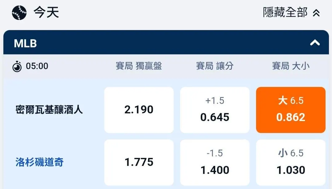 10/12 MLB 雙輪車 小王子下注方法 圖片